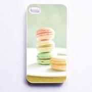 iPhone Case. French Macaroons. Macaron Photo. White Phone Case. iPhone 4 and 4S Accessory. Girly Pastel Colors. Geekery.