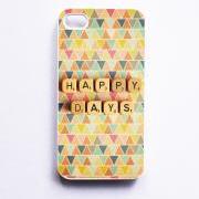 iPhone 4 Case: Happy Days. Tribal Geometric. Scrabble. White Case. iPhone 4s Case. Neon Colors.