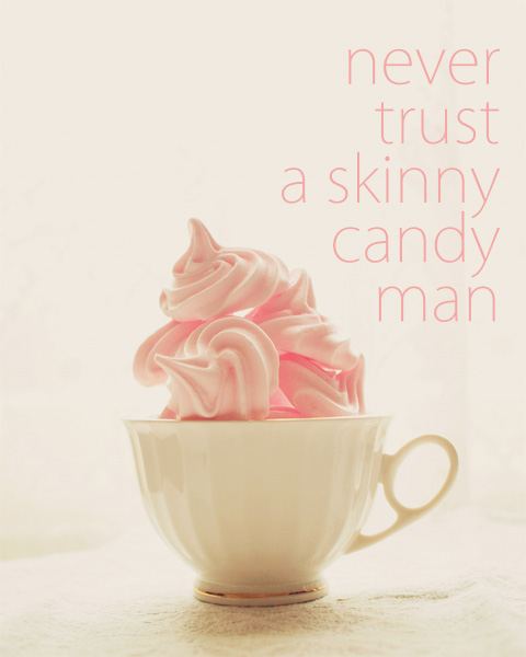 Candy Man. Typography Art. Pink Meringues. Home Decor. Size 8x10"
