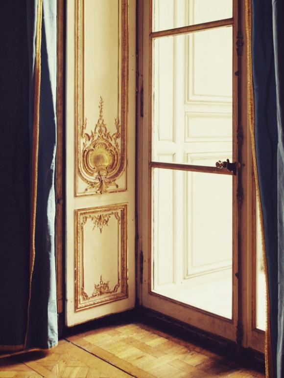 French Doors - Versailles - France Paris - Blue Gold White - 8x10"