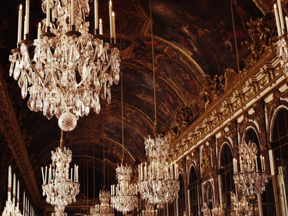 Hall Of Mirrors - Versailles - Paris - Crystal Gold - Fine Art Travel Photography 8x10"